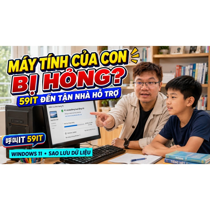 Máy tính của con bị hỏng? Sửa và cài lại máy tại Zhonghe