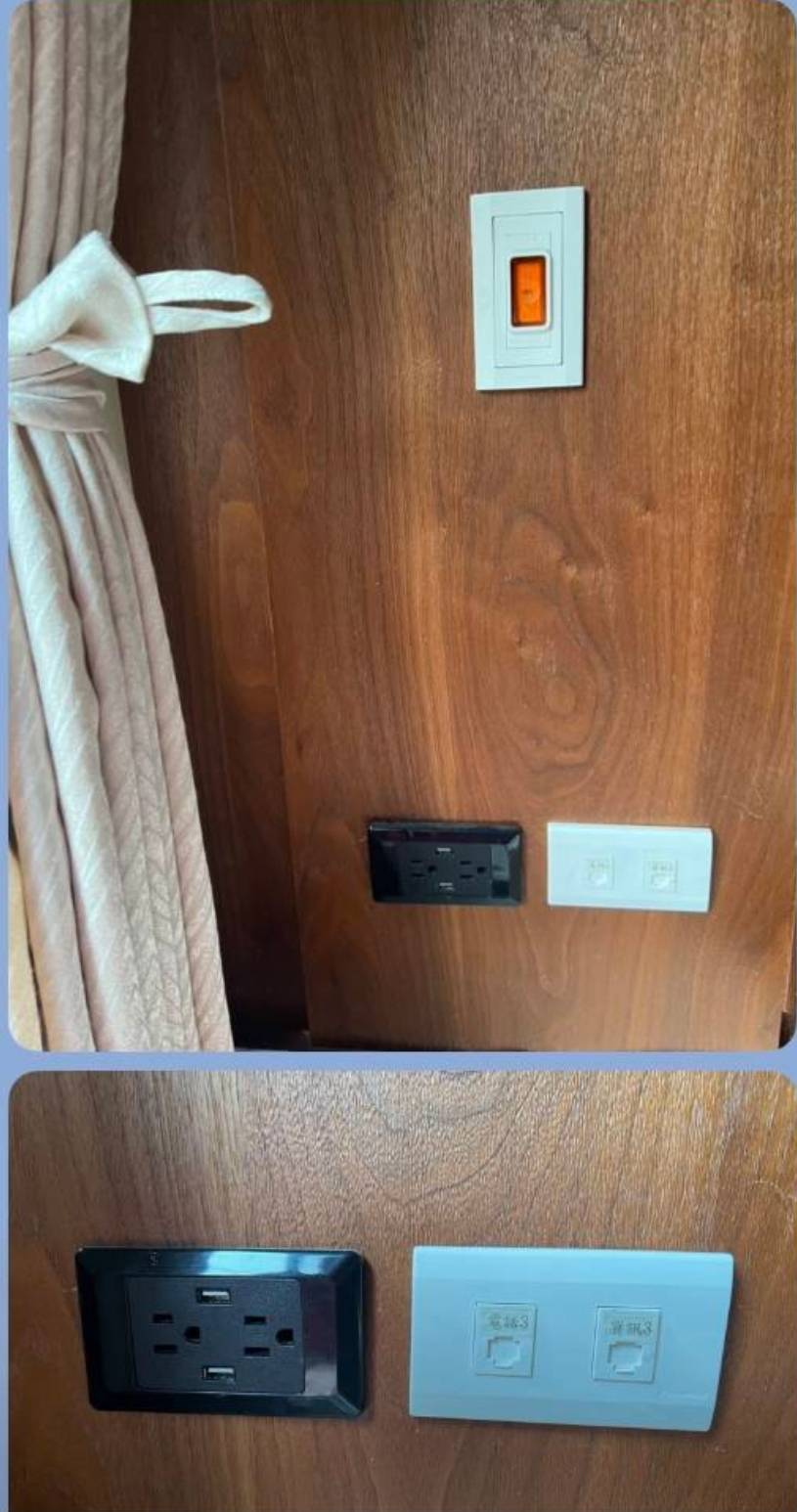 遠雄和光住家牆面雙孔資訊插座與電源插座