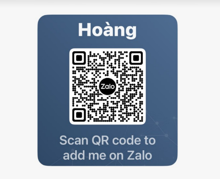 Mã QR Zalo của Hoàng để liên hệ 59IT bằng tiếng Việt