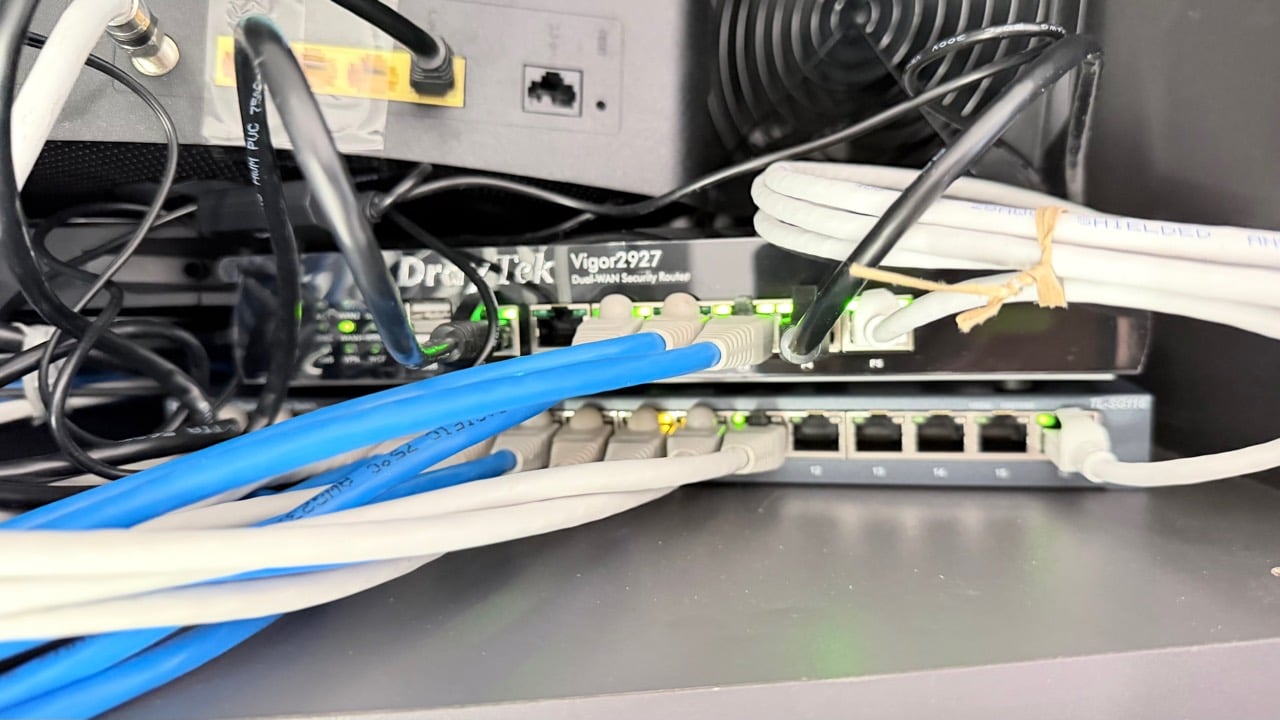 中嘉寬頻數據機、防火牆與Gigabit交換器網路拓撲檢查
